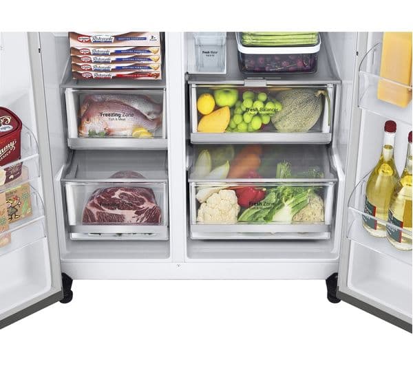 LG InstaView GSXV91BSAE American-Style Smart Fridge Freezer - Stainless Steel - Image 2