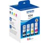 Epson EcoTank 104 - 4-pack - black, yellow, cyan, magenta - original - ink refill