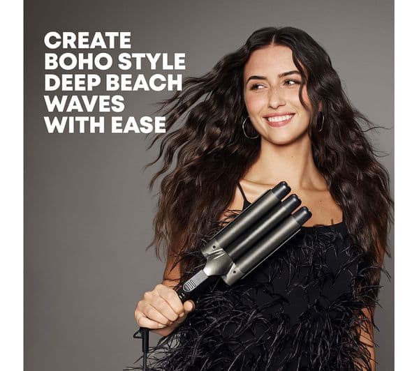 REVAMP Deep Beach Professional Ceramic Waver - Black - Image 4