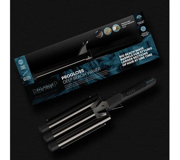 REVAMP Deep Beach Professional Ceramic Waver - Black - Image 6