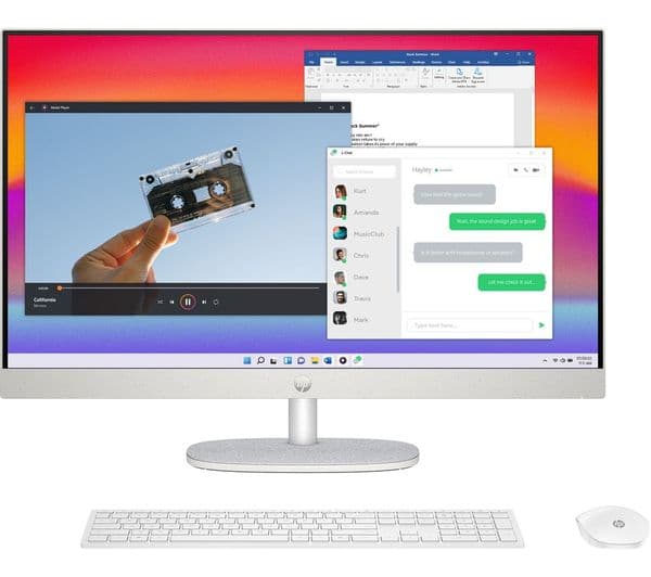 HP 24-cr0065na All-in-One PC Ryzen 7 1TB White - Image 2