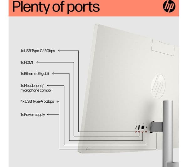 HP 24-cr0065na All-in-One PC Ryzen 7 1TB White - Image 5