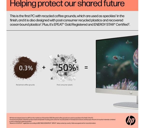 HP 24-cr0065na All-in-One PC Ryzen 7 1TB White - Image 6