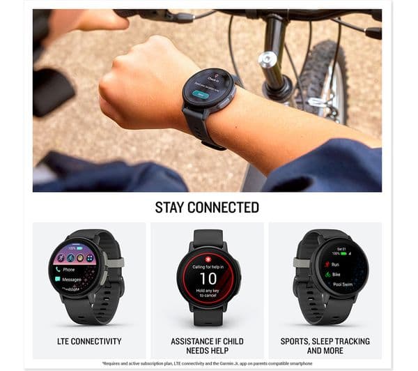 GARMIN Bounce 2 Kids Smart Watch - Slate Grey - Image 4