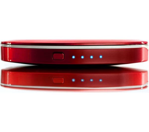 HYPER Pearl Make-Up Mirror 3K Portable Power Bank - Red - Image 2