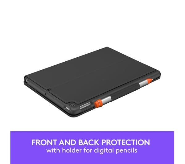 LOGITECH iPad Slim 10.2" Keyboard Folio Case - Black - Image 6