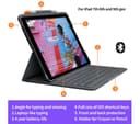 LOGITECH iPad Slim 10.2" Keyboard Folio Case - Black thumbnail 7