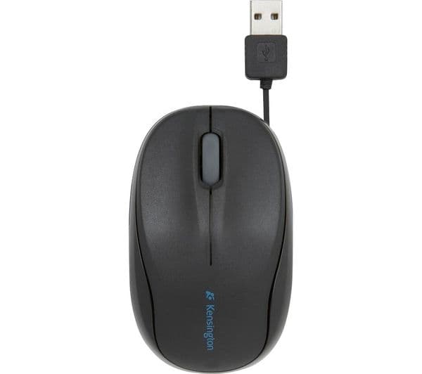 Kensington Pro Fit Mobile Retractable Laser Mouse - Black - Image 2