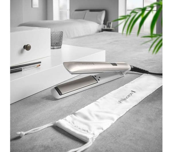 REMINGTON HYDRAluxe S8901 Hair Straightener - White - Image 2