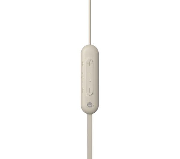 Sony WI-C100 Earbuds Taupe - Image 3