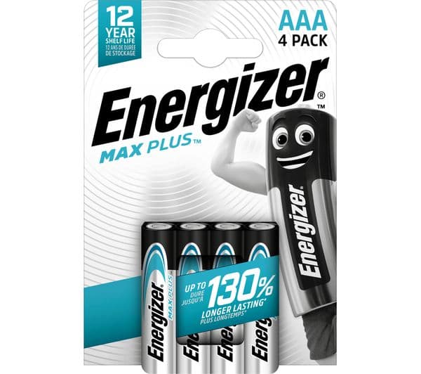ENERGIZER Max Plus AAA Alkaline Batteries - Pack of 4 - Image 1