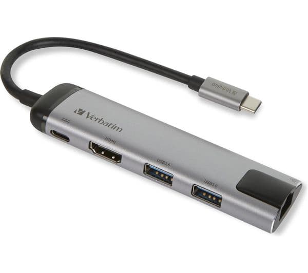 Verbatim 49141 5-Port USB Type-C Hub Grey - Image 1