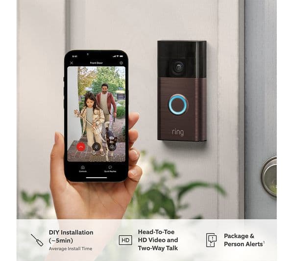 Ring Battery Video Doorbell 3rd Gen Venetian Bronze - Image 3