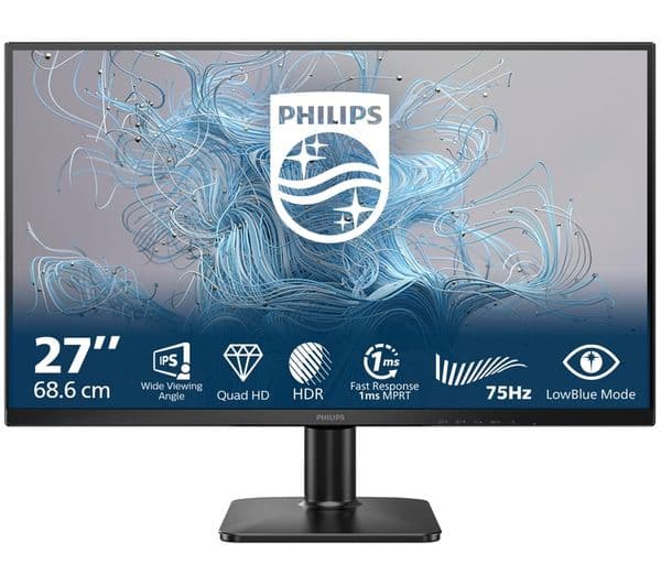 PHILIPS 27E2N1500L Quad HD 27" IPS LCD Monitor - Black - Image 1