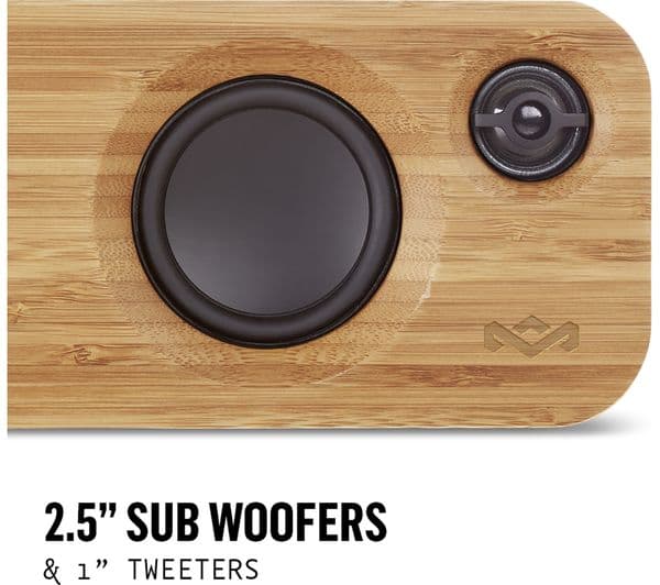 HOUSE OF MARLEY Get Together Mini Bluetooth Wireless Portable Speaker - Wood & Black - Image 3