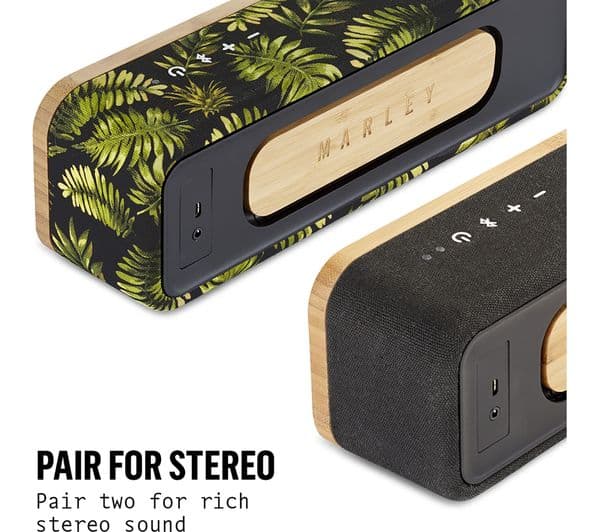 HOUSE OF MARLEY Get Together Mini Bluetooth Wireless Portable Speaker - Wood & Black - Image 6