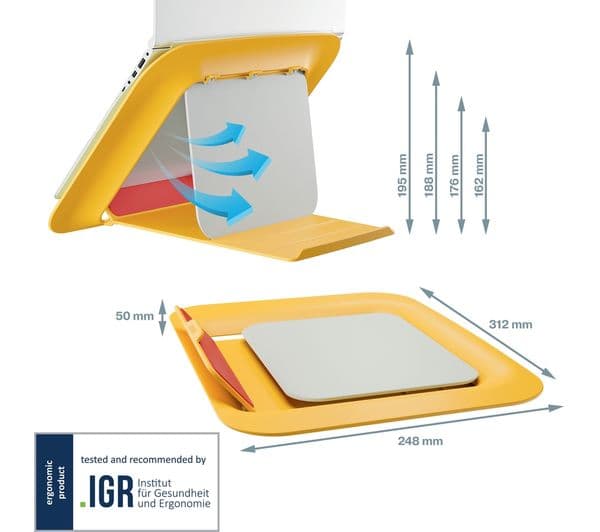 Leitz Ergo Cosy Laptop Stand Yellow - Image 7