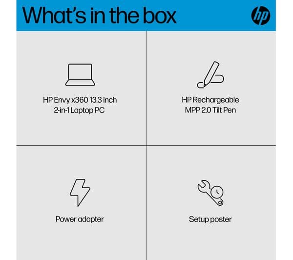 HP ENVY x360 13.3" 2 in 1 Laptop Intel® Core™ i7, 512GB, Blue - Image 9