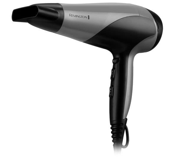 REMINGTON Ionic Dry 2200 D3190S Hair Dryer - Black and Silver - Image 1