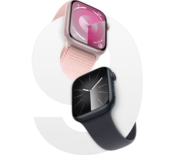 APPLE Watch Series 9 - 41 mm Midnight Aluminium Case with Midnight Sport Band, M/L - Image 3