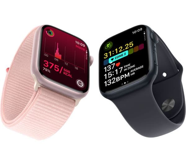 APPLE Watch Series 9 - 41 mm Midnight Aluminium Case with Midnight Sport Band, M/L - Image 4