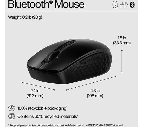HP 420 Wireless Optical Mouse Black - Image 6