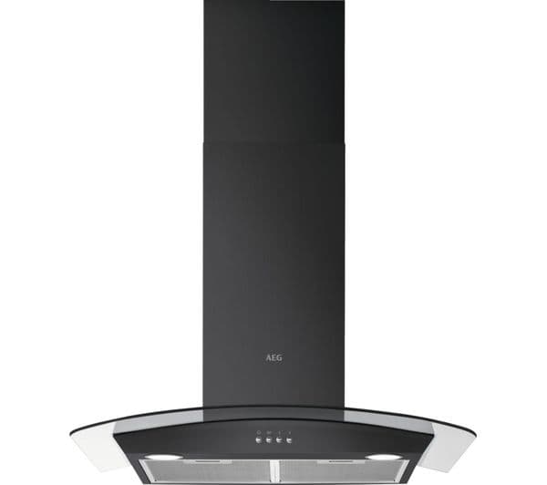 AEG DTX3840B Chimney Cooker Hood - Black - Image 1