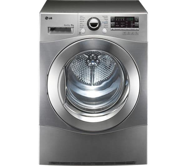 LG RC8055EH2M Heat Pump Tumble Dryer - Steel - Image 1