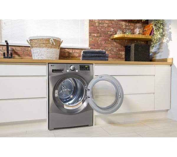 LG RC8055EH2M Heat Pump Tumble Dryer - Steel - Image 2