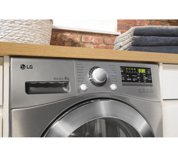 LG RC8055EH2M Heat Pump Tumble Dryer - Steel - Image 3