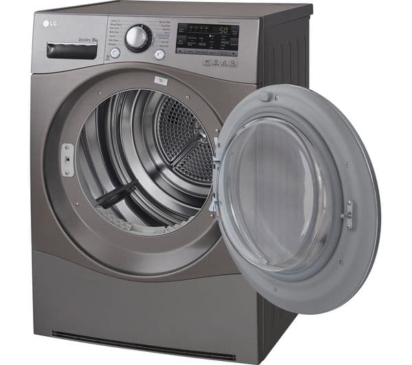 LG RC8055EH2M Heat Pump Tumble Dryer - Steel - Image 6