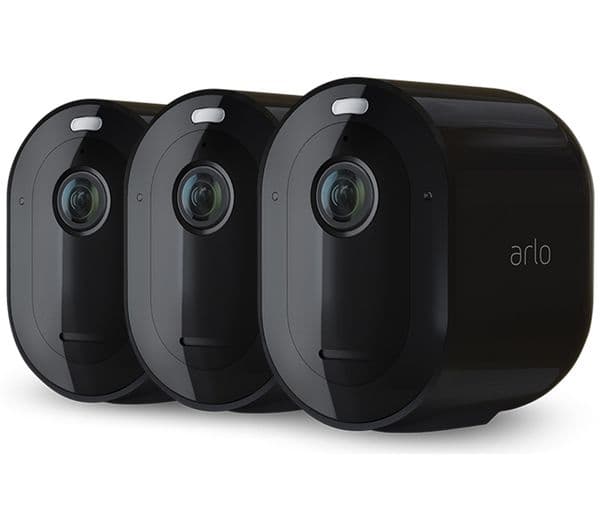 ARLO Pro 4 2K HDR WiFi Security Camera System - 3 Cameras, Black - Image 1
