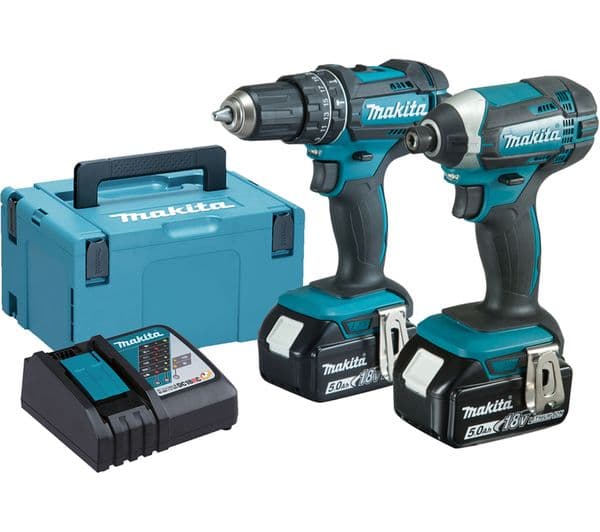 MAKITA DLX2131TJ Cordless Combi Drill and Impact Driver Set with 2 Batteries - Image 1