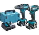 MAKITA DLX2131TJ Cordless Combi Drill and Impact Driver Set with 2 Batteries thumbnail 1