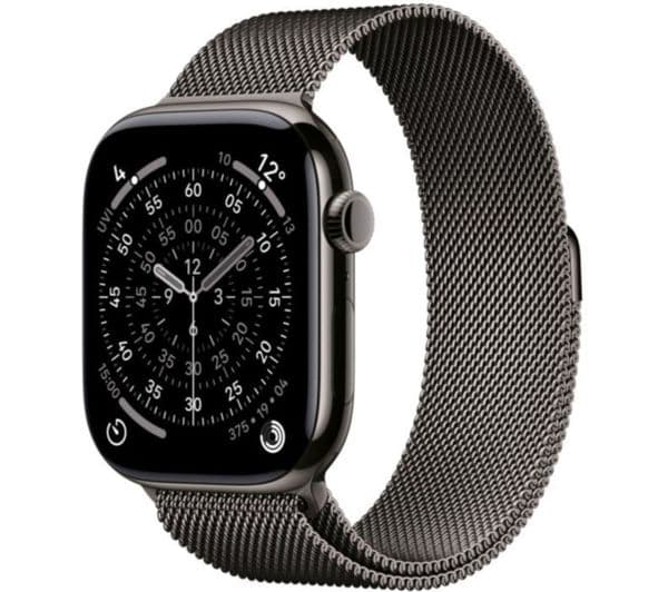 APPLE Watch Series 11 Cellular - 46 mm Slate Titanium Case with Slate Milanese Loop, M/L