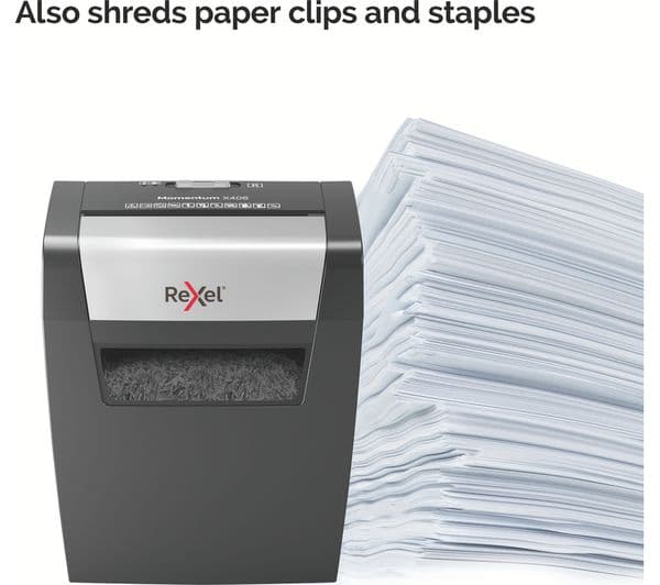 REXEL Momentum X406 Cross Cut Paper Shredder - Image 7