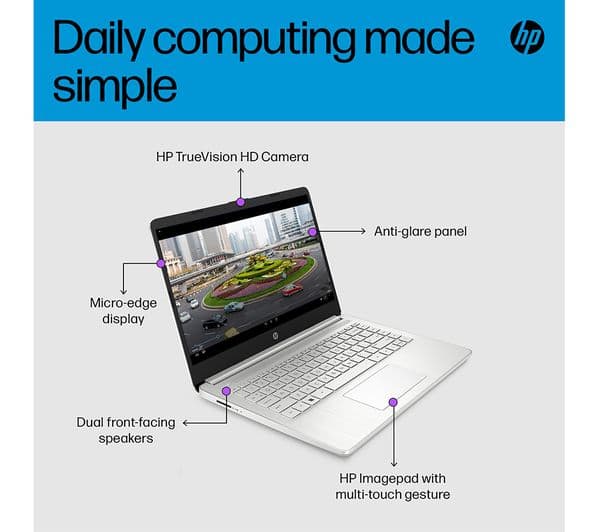 HP 14s-dq5500sa 14" Laptop - Intel Core i5, 256 GB SSD, Silver - Image 2