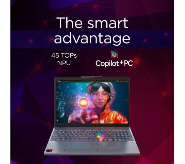 Lenovo IdeaPad Slim 3 15.3" Laptop, Copilot+ PC - Snapdragon X, 256 GB SSD, Luna Grey - Image 8