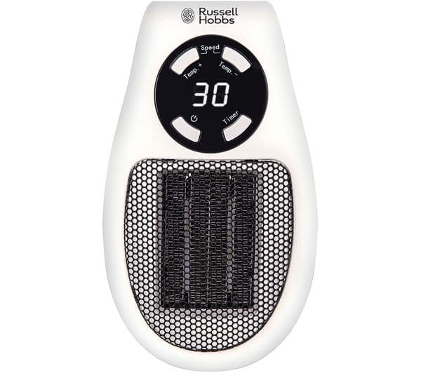 RUSSELL HOBBS RHPH2001 Ceramic Plug Heater - Black & White - Image 1