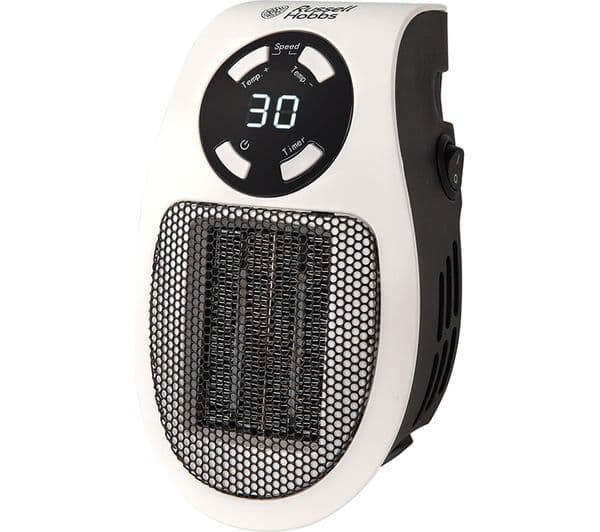 RUSSELL HOBBS RHPH2001 Ceramic Plug Heater - Black & White - Image 2