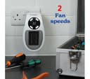 RUSSELL HOBBS RHPH2001 Ceramic Plug Heater - Black & White thumbnail 5