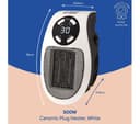 RUSSELL HOBBS RHPH2001 Ceramic Plug Heater - Black & White thumbnail 8
