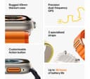 APPLE Watch Ultra Cellular - Titanium with Orange Alpine Loop, Medium, 49 mm thumbnail 7
