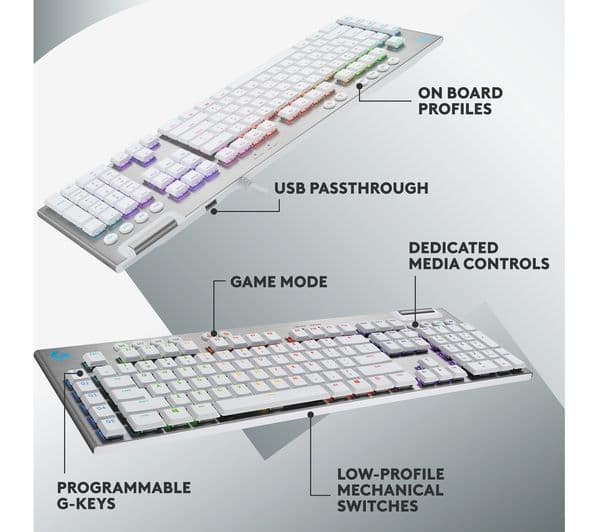 LOGITECH G815 Mechanical Gaming Keyboard - White - Image 5