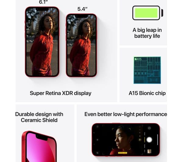 Apple iPhone 13 128GB Red - Image 4