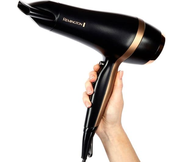 REMINGTON D6960GP Salon Smooth Hairdryer Gift Set - Black & Gold - Image 2