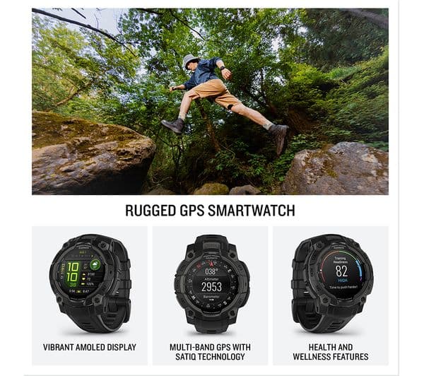 Garmin Instinct 3 AMOLED Smartwatch 45mm Black - Image 2