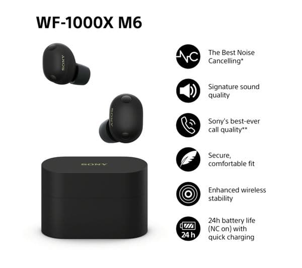 Sony WF-1000XM6 Black - Image 2