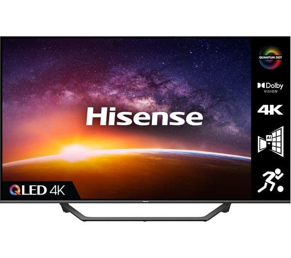 HISENSE 55A7GQTUK 55" Smart 4K Ultra HD HDR QLED TV with Alexa & Google Assistant - Image 1