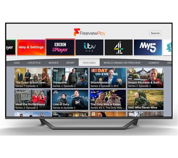 HISENSE 55A7GQTUK 55" Smart 4K Ultra HD HDR QLED TV with Alexa & Google Assistant - Image 2